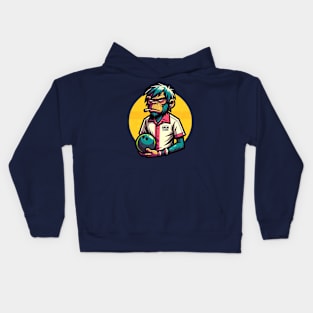 Chimpanzee Bowling League Kids Hoodie